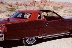 Chuck Cochren Henderson, NV 77 LJ, Original Owner, Modified to look like a 50's cruiser, Lakes Pipes, Fender Skirts, Dual Rear Antenna, Continental Kit, Hood Tach, Chrome Rally II Wheels