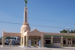 Restored gas station in Shamrock,TX