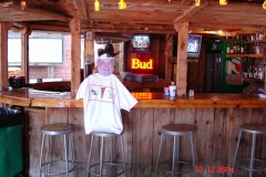 Ray sat at the Bar all by himself.