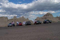 Bad Lands National Park, group with cars