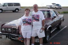 Chuck & Eva Cochren pose in the Bad Lands