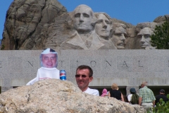 Ray is checking out Mount Rushmore too.