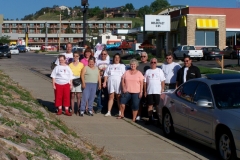 Group before leaving the hotel on Rapid City,SD for the next leg of the trip.
