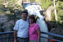 Mark & Kay Pataluch check out a waterfall somewhere in WY