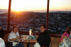We even get to eat up here.