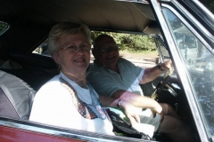 Frank & Penny San Marco in their fresh restored 66 G.P.