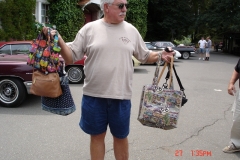 I don't remember why Les was holding the BAG.